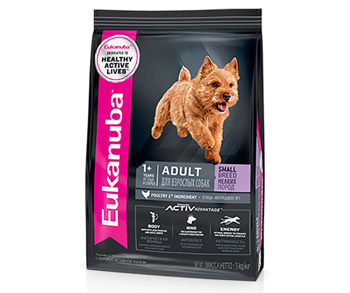 Сухой Корм Eukanuba (Эукануба) Для Собак Мелких Пород Курица Adult Small Breed Chicken 800г