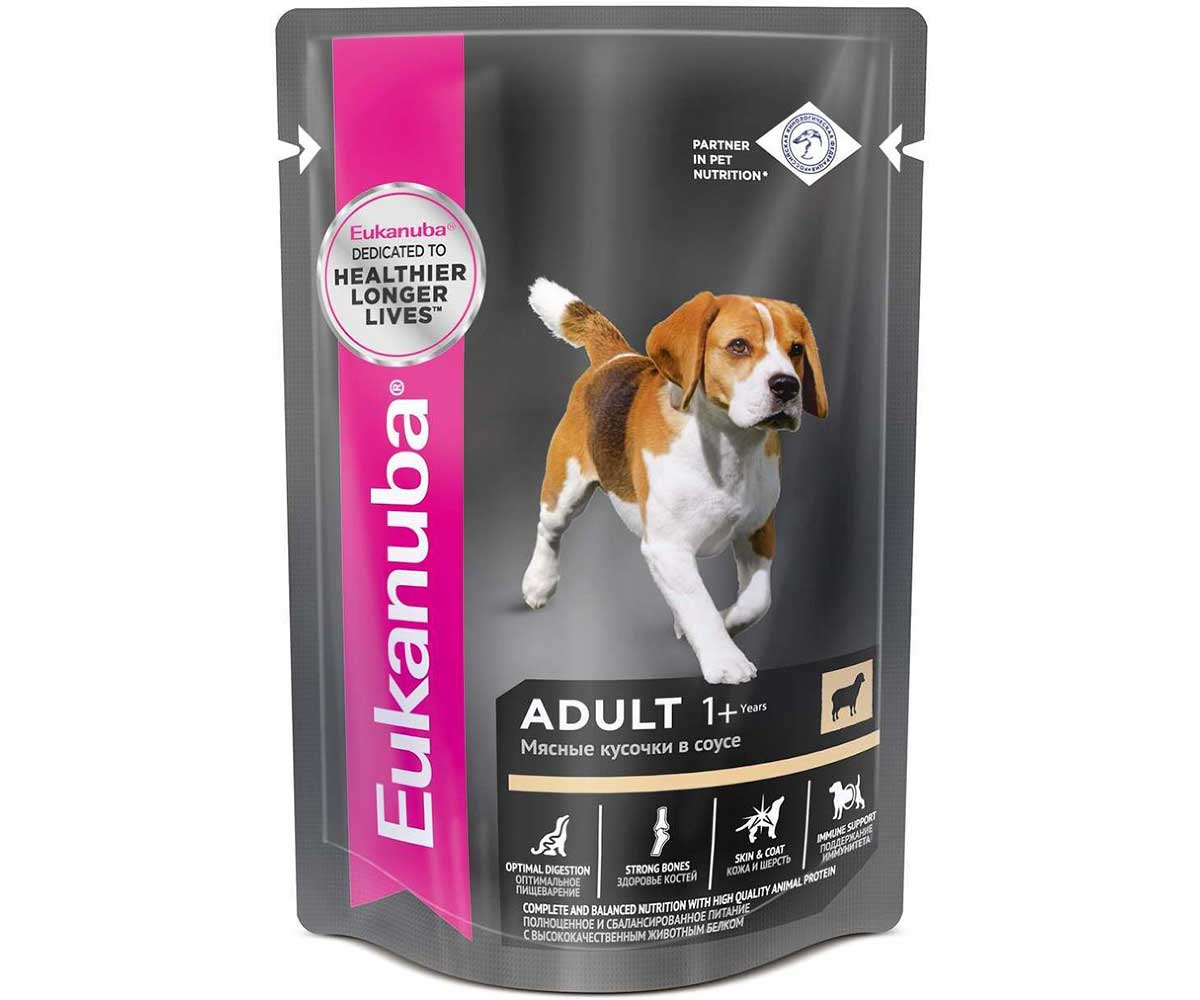 Влажный Корм Eukanuba (Эукануба) Для Собак Всех Пород Ягненок в Соусе Adult Lamb 100г