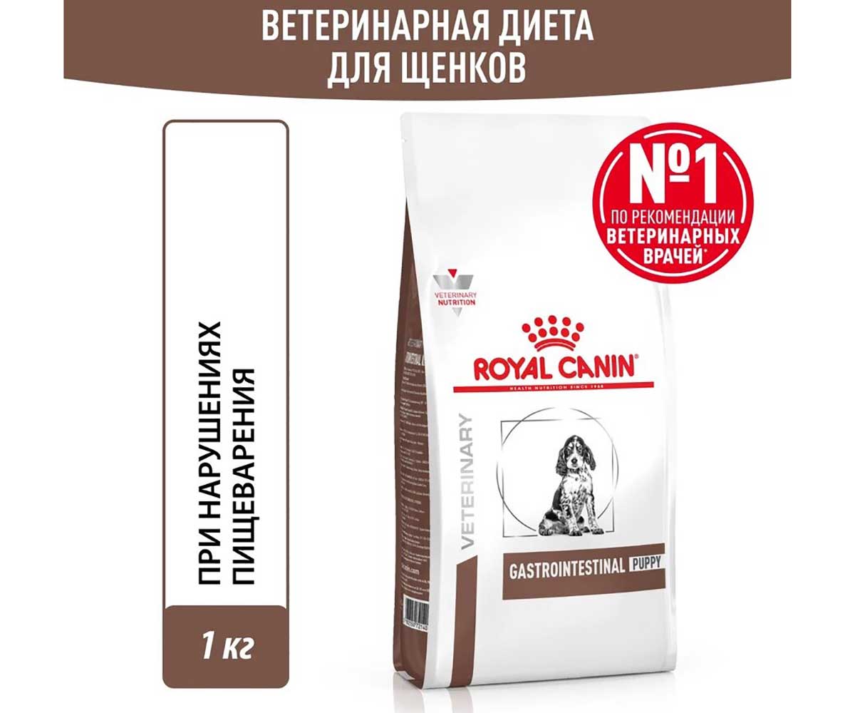 Лечебный Сухой Корм Royal Canin (Роял Канин) Для Щенков При Нарушениях Пищеварения Veterinary Diet Canine Gastro Intestinal Junior GIJ29 1кг
