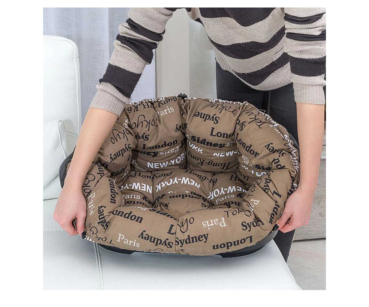 Подушка Для Лежака Ferplast (Ферпласт) к Sofa 10 Серая, Зебра, Бежевая 96*71*32см