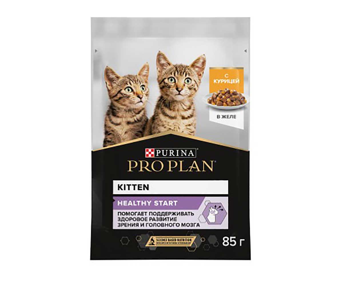 Влажный Корм Pro Plan (ПроПлан) Для Котят Курица в Желе Kitten Chicken Chunks in Jelly  85г (1*24)