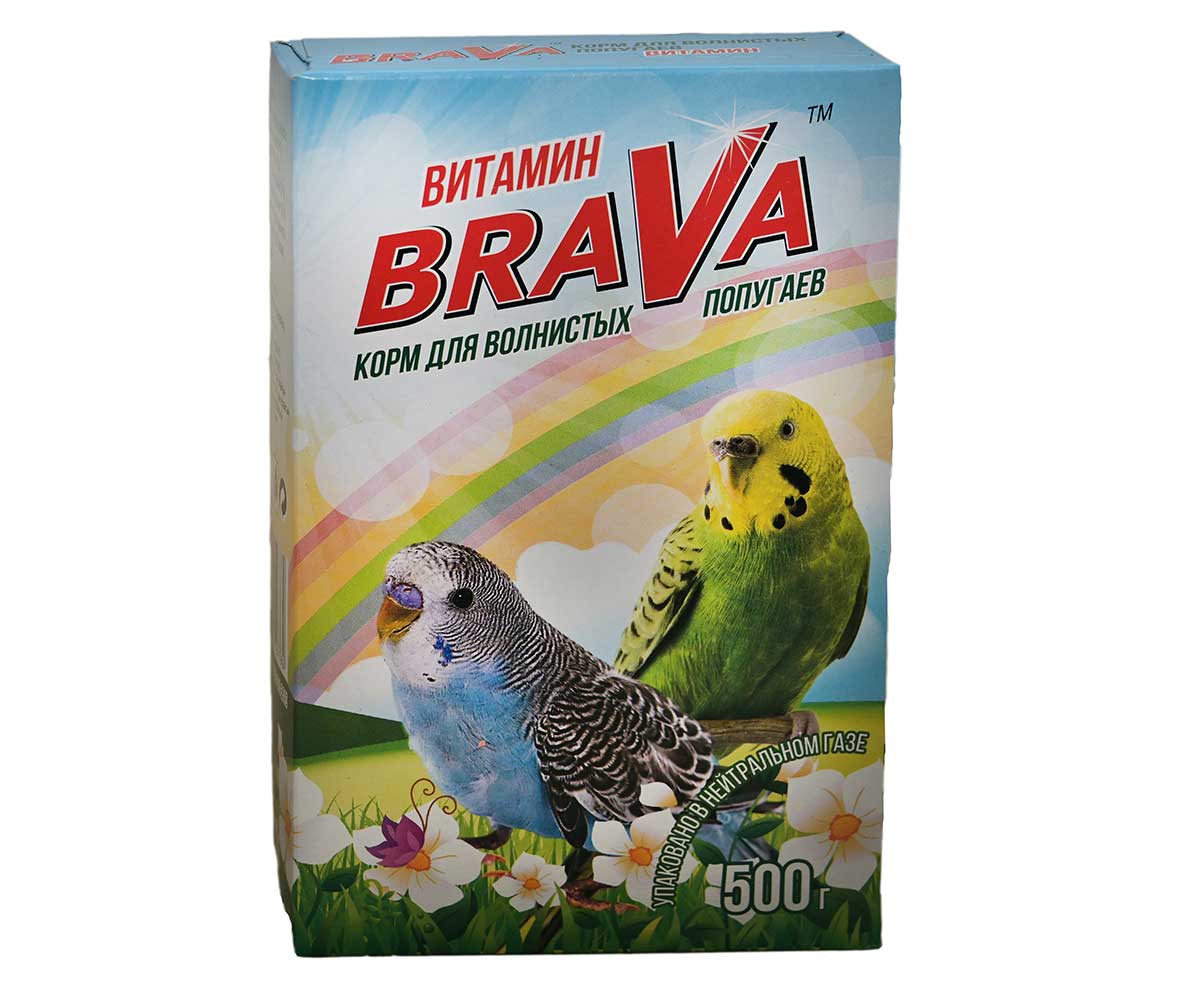 Корм Для Волнистых Попугаев BRAVA (Брава) Витамин 500г (1*14)