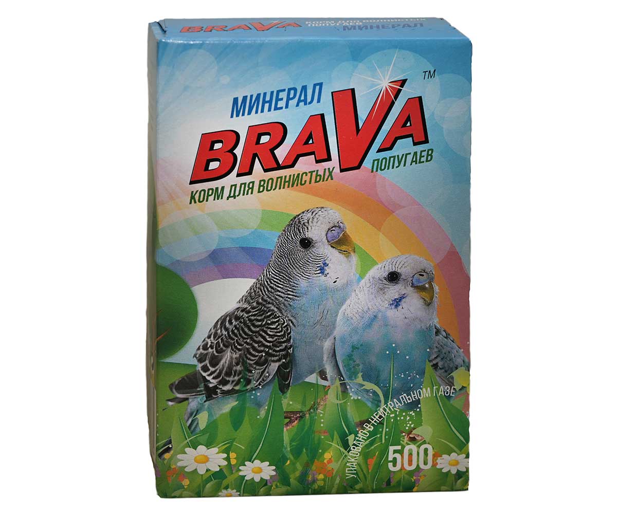 Корм Для Волнистых Попугаев BRAVA (Брава) Минерал 500г (1*14)