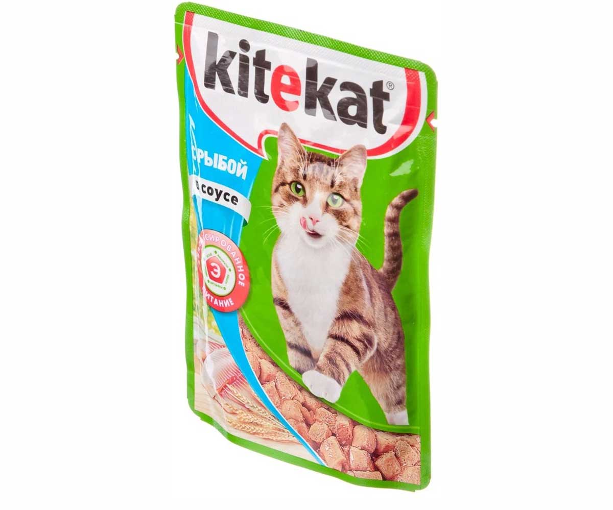 Влажный Корм Kitekat (Китикэт) Для Кошек Вкусная Рыба в Соусе 85г (1*24)