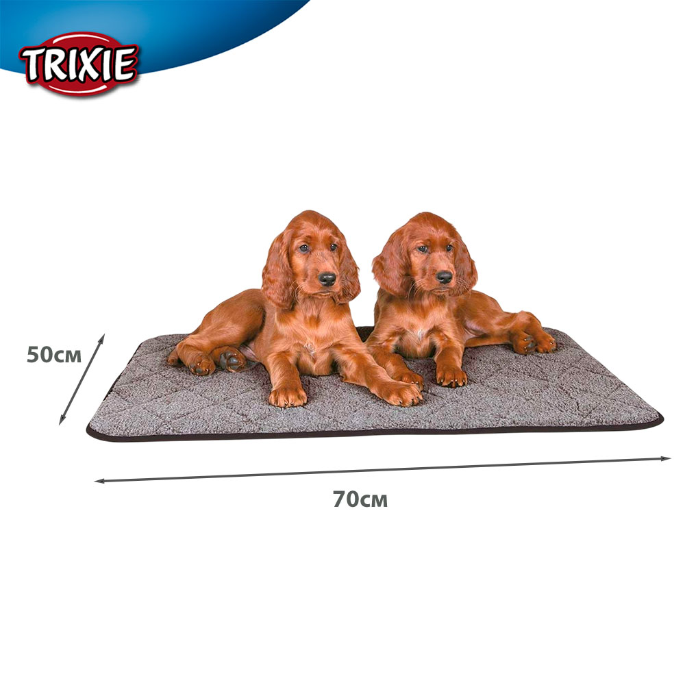 Подстилка Для Собак Trixie (Трикси) Сохраняющая Тепло 70*50см Серая 28692