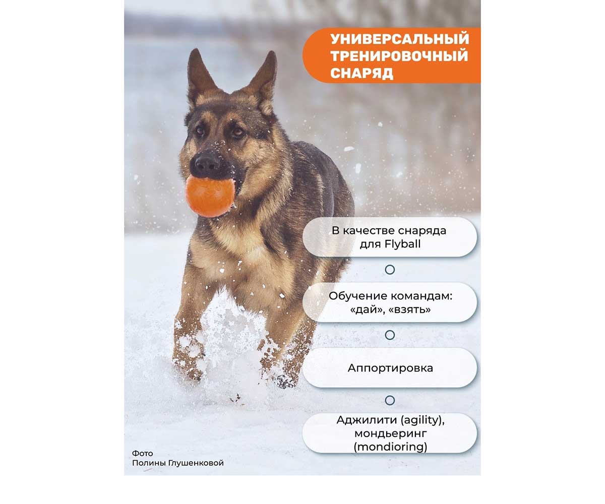 Игрушка Для Собак Doglike (Доглайк) Мяч Малый Оранжевый 6,5см