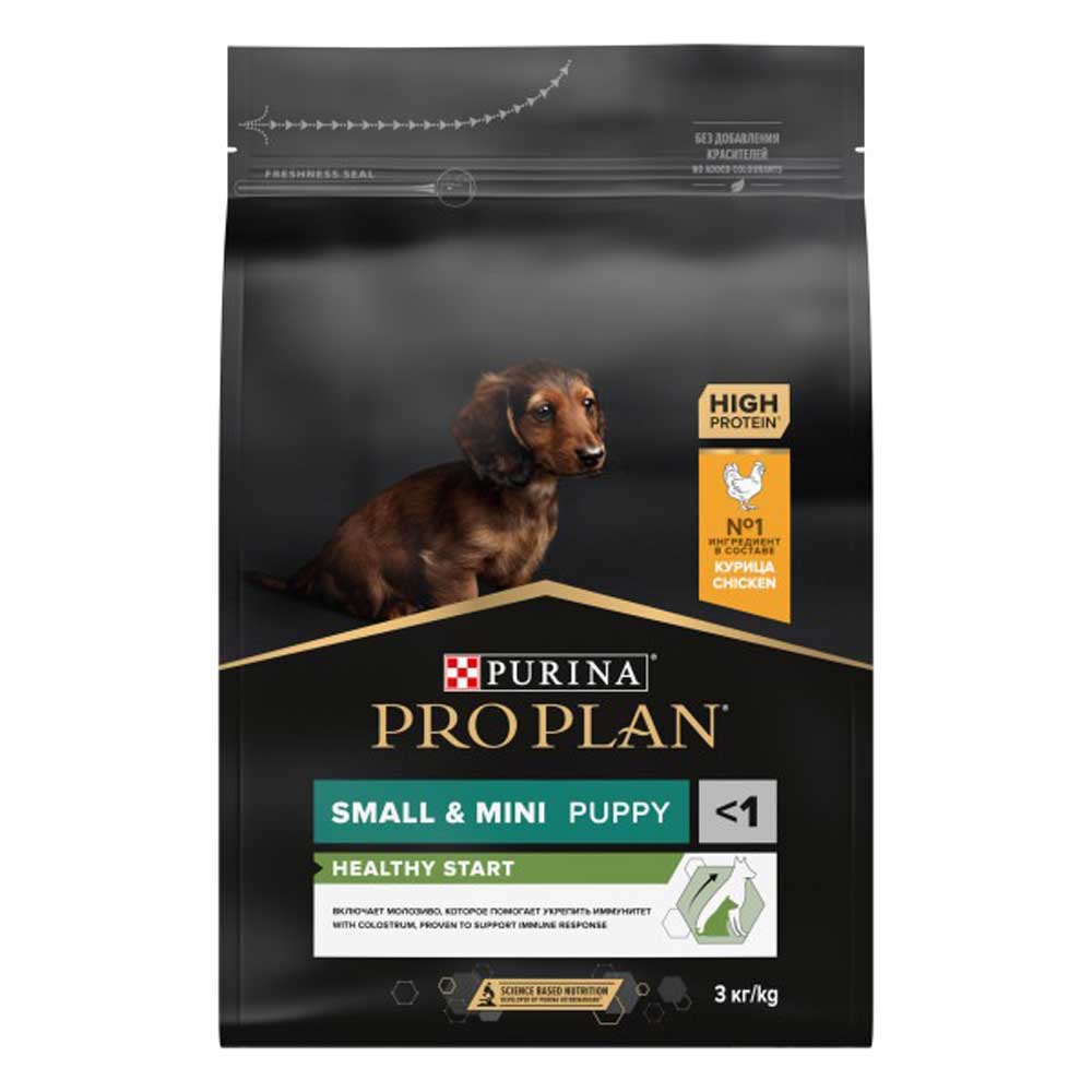Сухой Корм Pro Plan (Проплан) Для Щенков Мелких и Миниатюрных Пород Курица и Рис Puppy Small Breed Chicken & Rice 3кг (1*4)