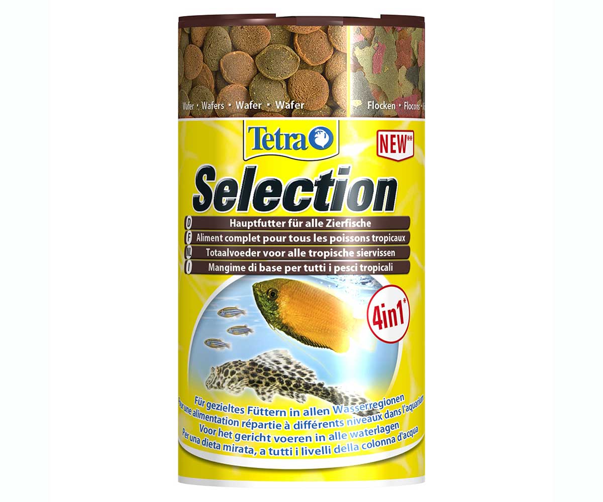 Корм Для Рыб Tetra (Тетра) Selection 4 Вида Хлопья, Гранулы, Чипсы, Пластинки 100мл 247550