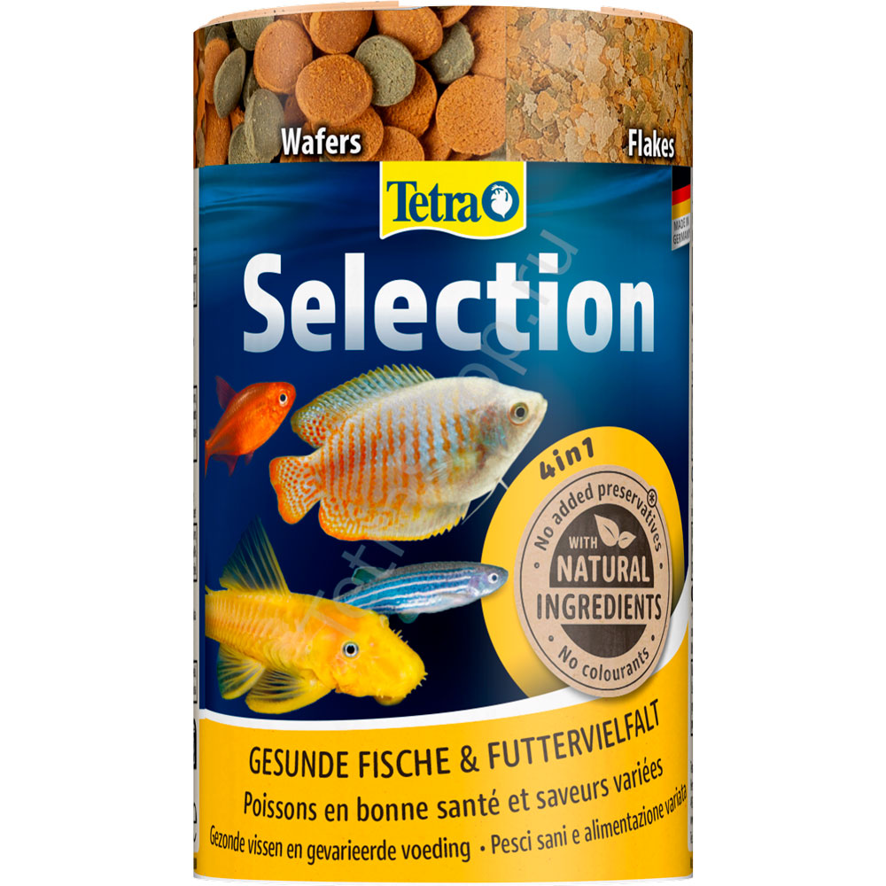 Корм Для Рыб Tetra (Тетра) Selection 4 Вида Хлопья, Гранулы, Чипсы, Пластинки 100мл 247550