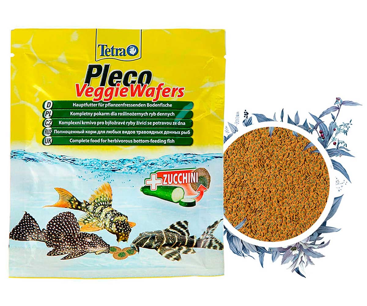 Корм Для Рыб Tetra (Тетра) Pleco Veggie Waffers Пластинки Для Донных Рыб 15г 257313