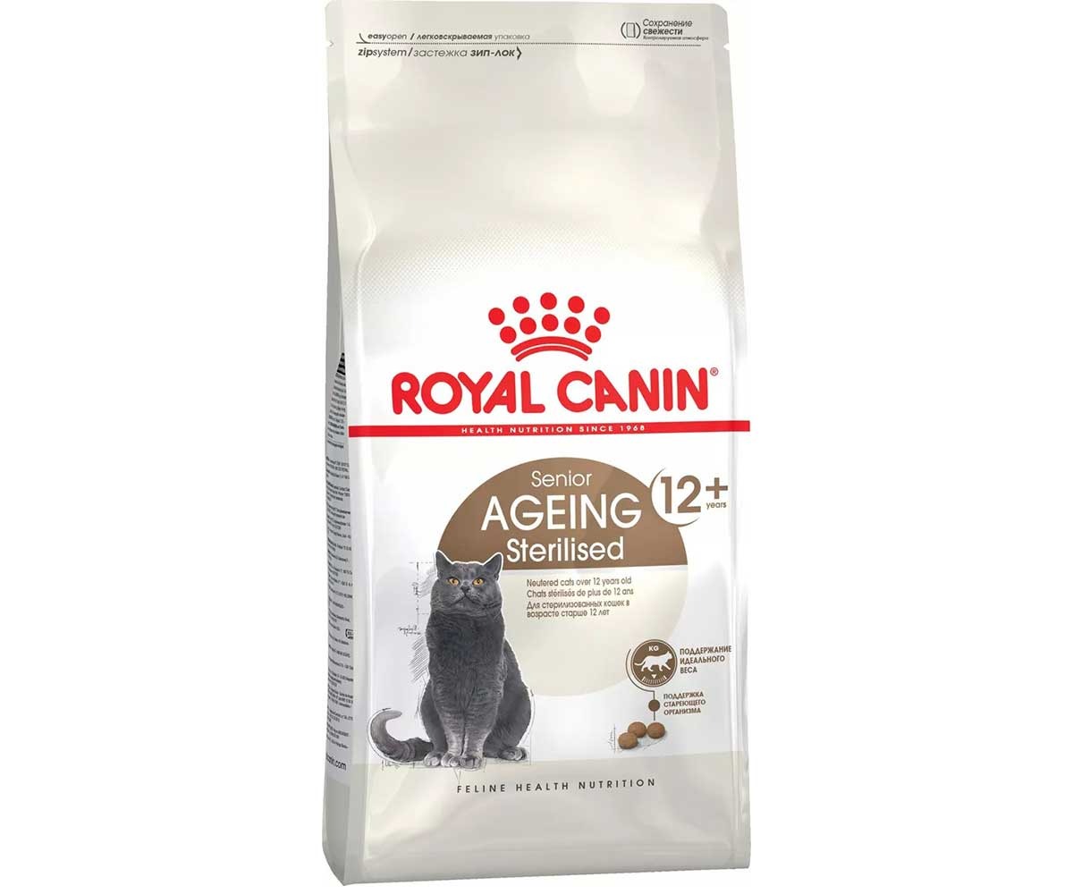 Сухой Корм Royal Canin (Роял Канин) Для Пожилых Стерилизованных Кошек Старше 12 лет Feline Health Nutrition Senior Ageing Sterilised 12+ 4кг