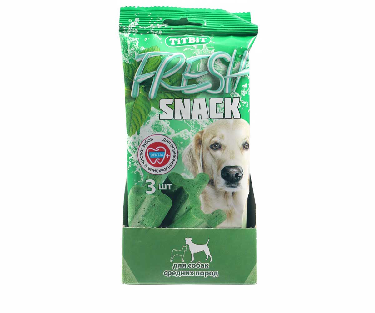 Лакомство Для Собак Fresh (Фреш) Снек с Мятой и Хлорофиллом Для Средних Пород