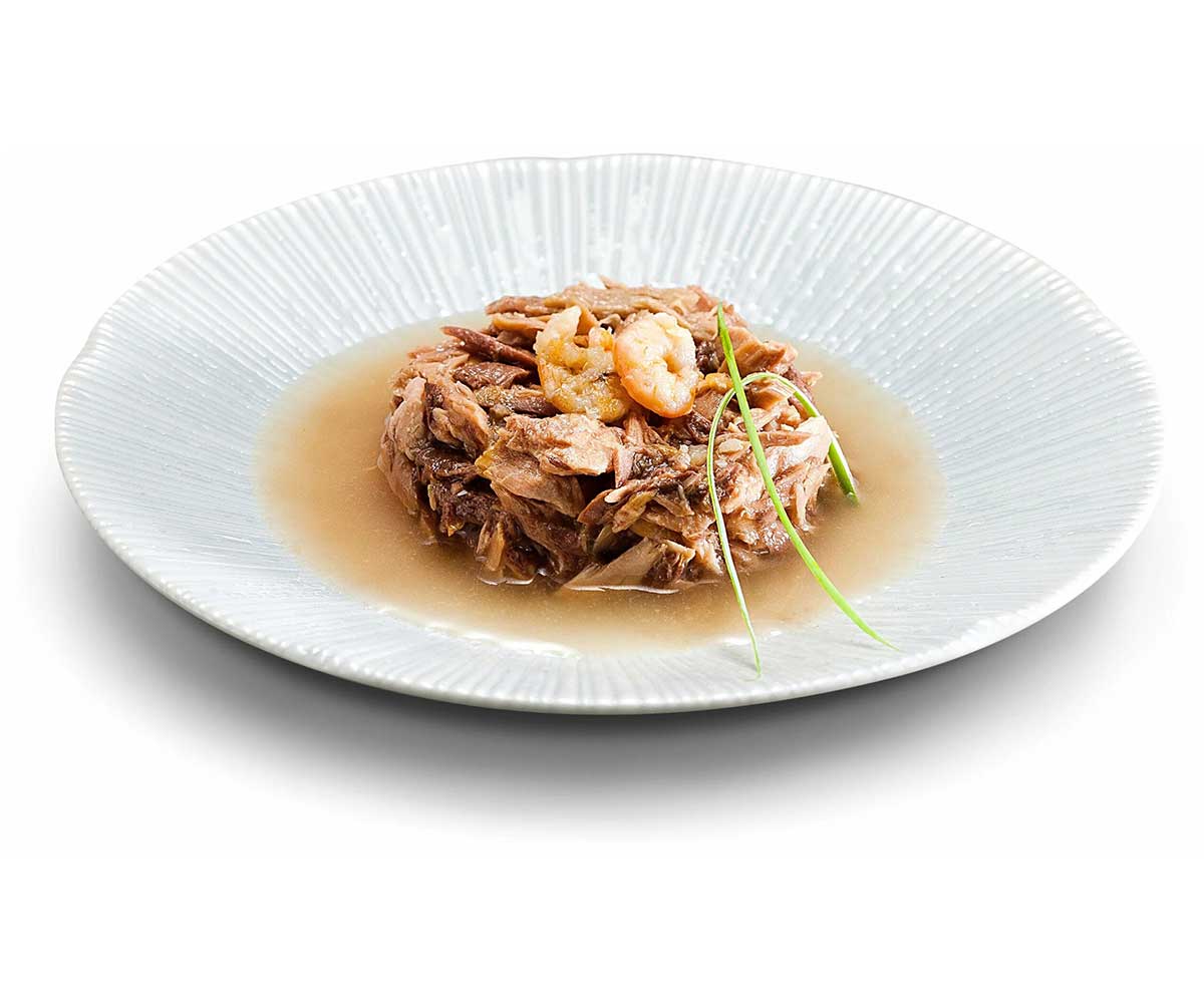 Консервы Pettric (Пэттрик) Original Taste Для Кошек Тунец и Креветки в Соусе Tuna Loin Flakes with Whole Shrimp in Sauce 70г