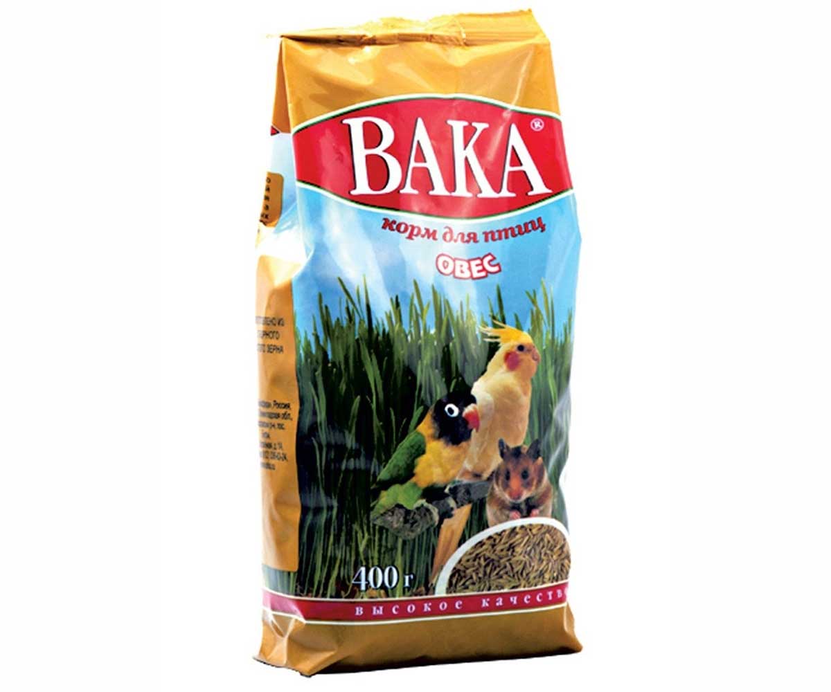 Корм Вака Высокое Качество Для Птиц Овес 400г (1*14)