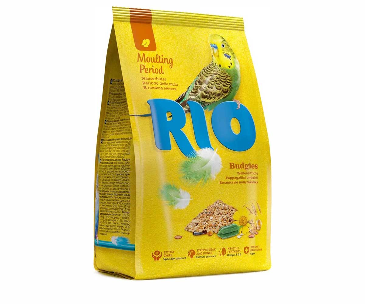 Корм Для Волнистых Попугаев RIO (Рио) в Период Линьки Budgies Moulting Period 500г (1*10)