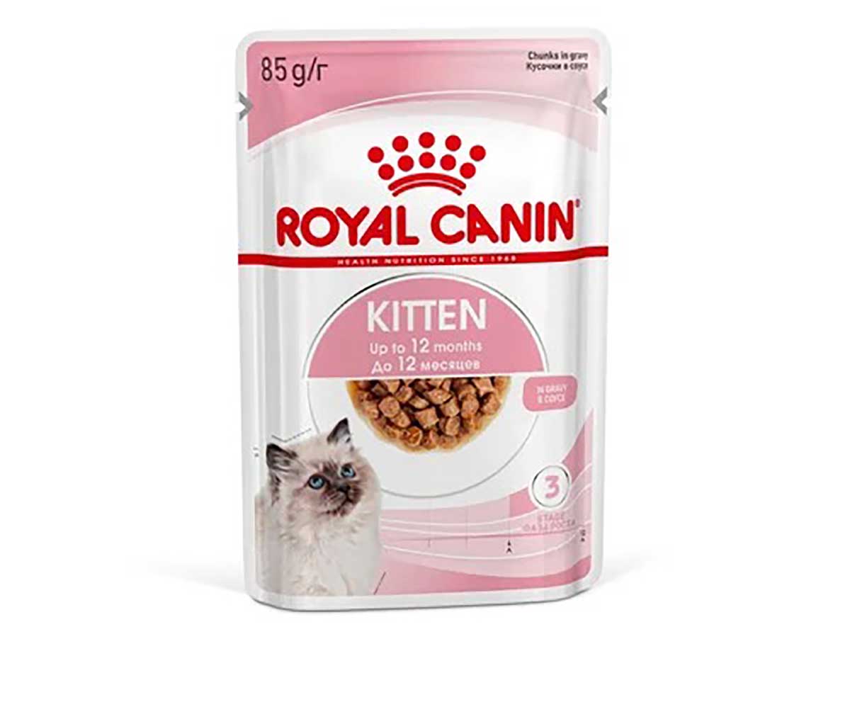 Влажный Корм Royal Canin (Роял Канин) Для Котят Аппетитные Кусочки в Соусе Feline Health Nutrition Kitten Gravy 85г