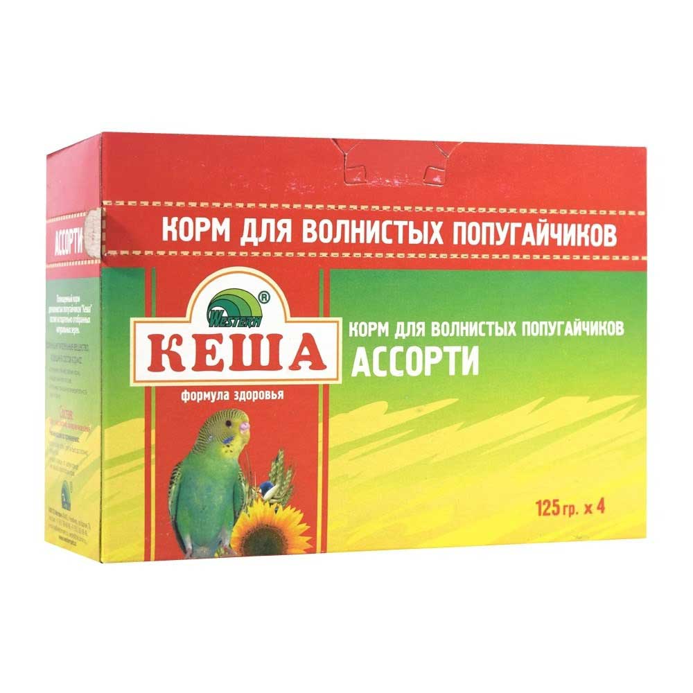 Корм Кеша Ассорти Для Попугаев 4*125г