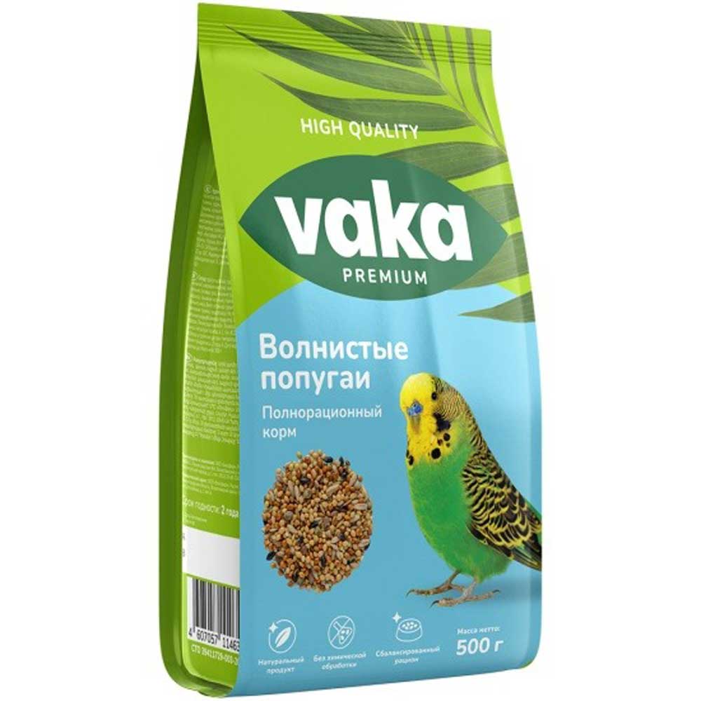 Корм Вака High Quality Для Волнистых Попугаев 500г (1*10)