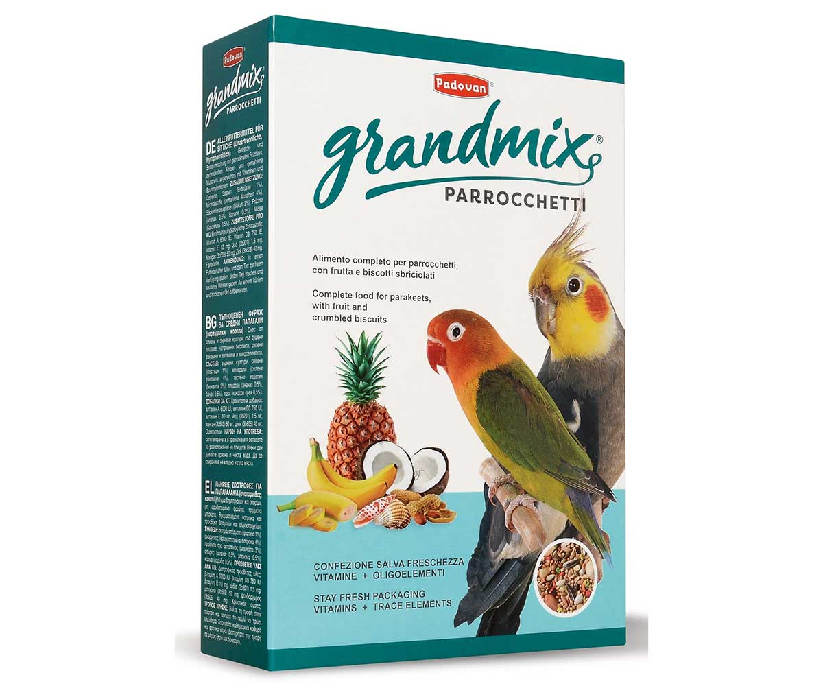 Корм Для Средних Попугаев Padovan (Падован) GrandMix Parrocchetti Парочетти Основной 400г