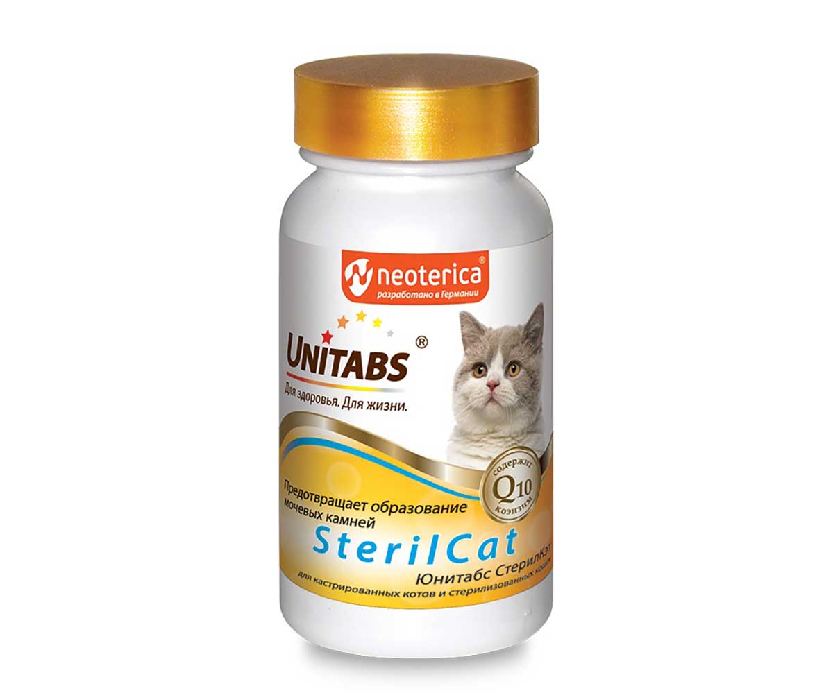 Unitabs (Юнитабс) SterilCat Q10 Витамины Для Стерилизованных Кошек и Кастрированных Котов U302