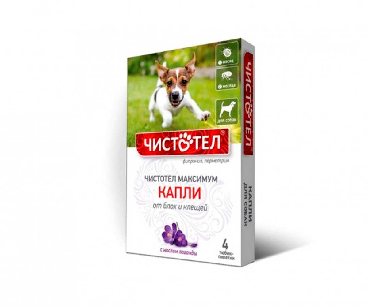 Чистотел Максимум Капли От Блох и Клещей Для Собак С602