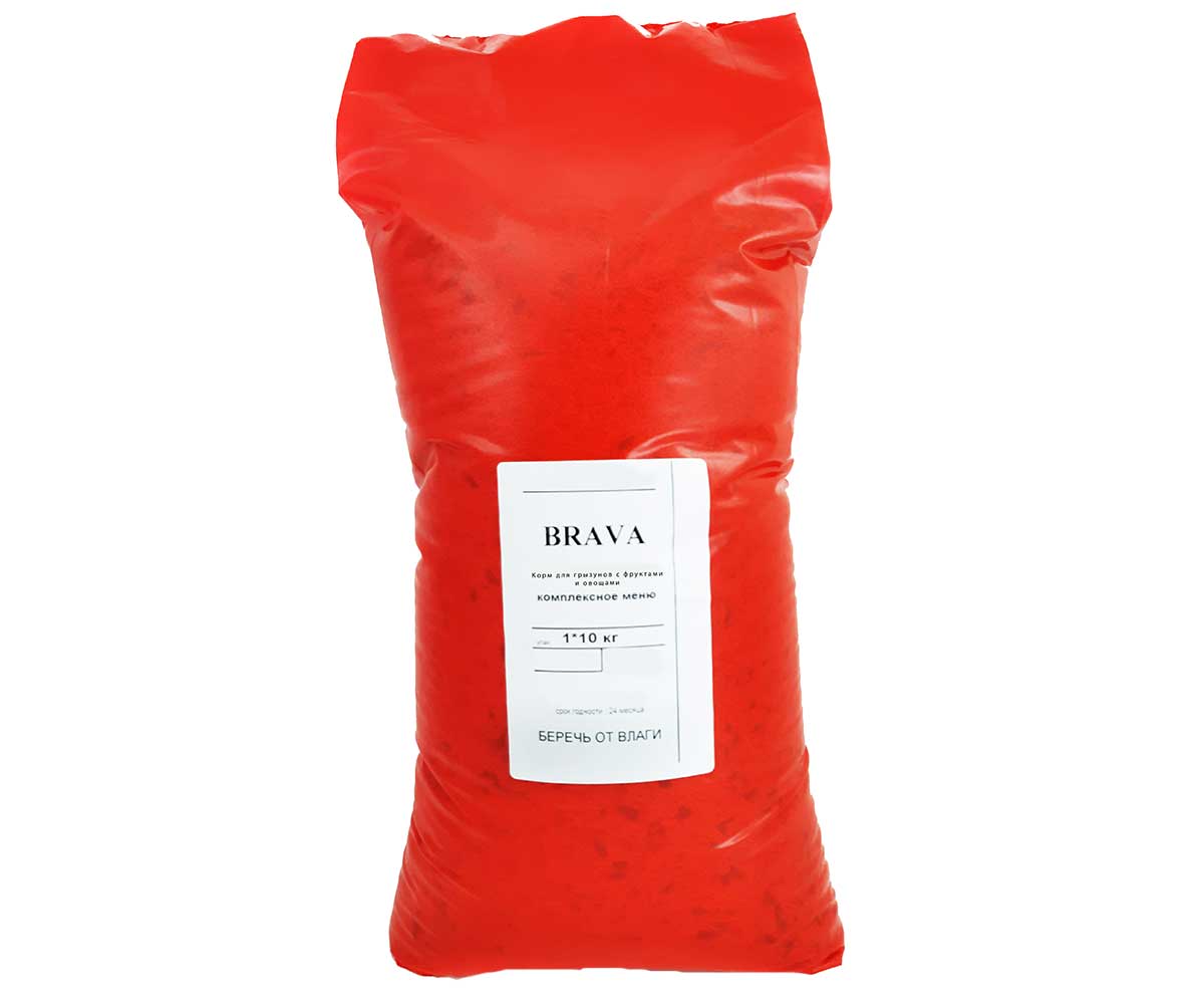 Корм Для Грызунов Brava (Брава) Фрукты с Овощами Весовой 10кг