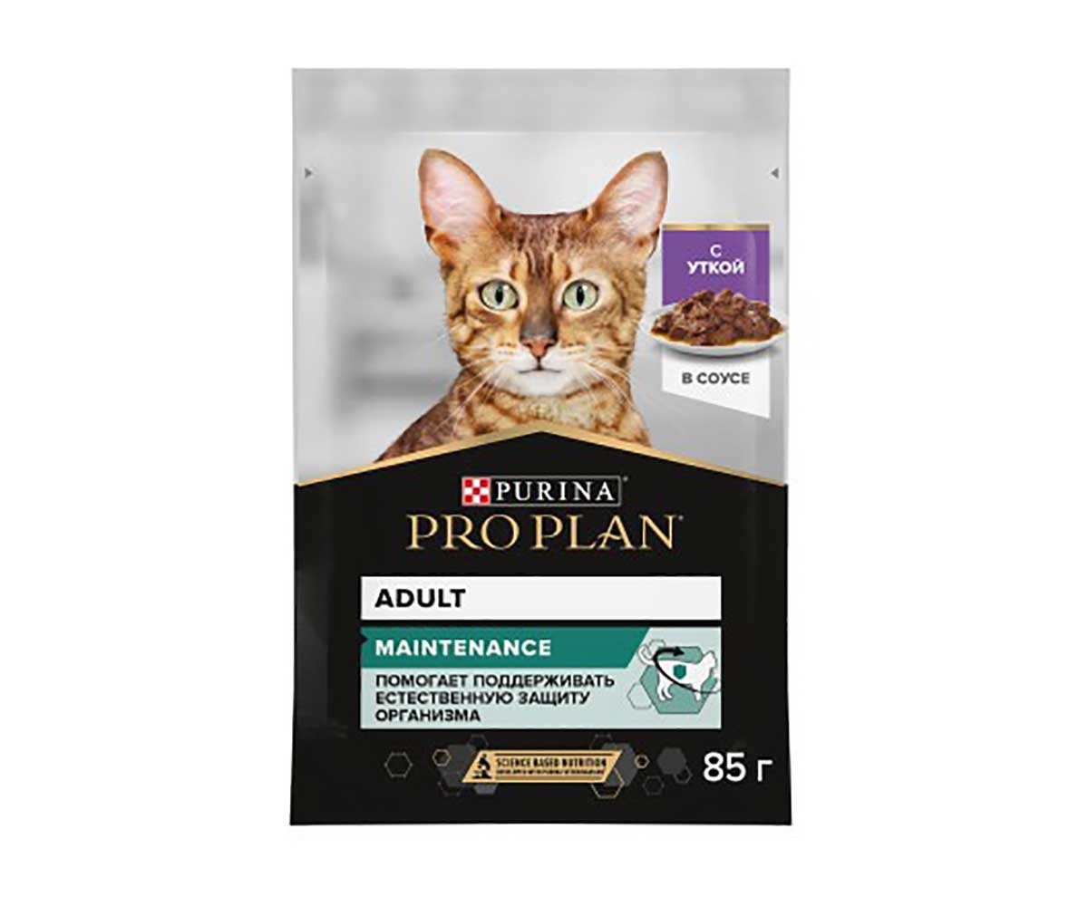 Влажный Корм Pro Plan (ПроПлан) Для Кошек Утка в Соусе Adult Duck in Gravy 85г (1*24)