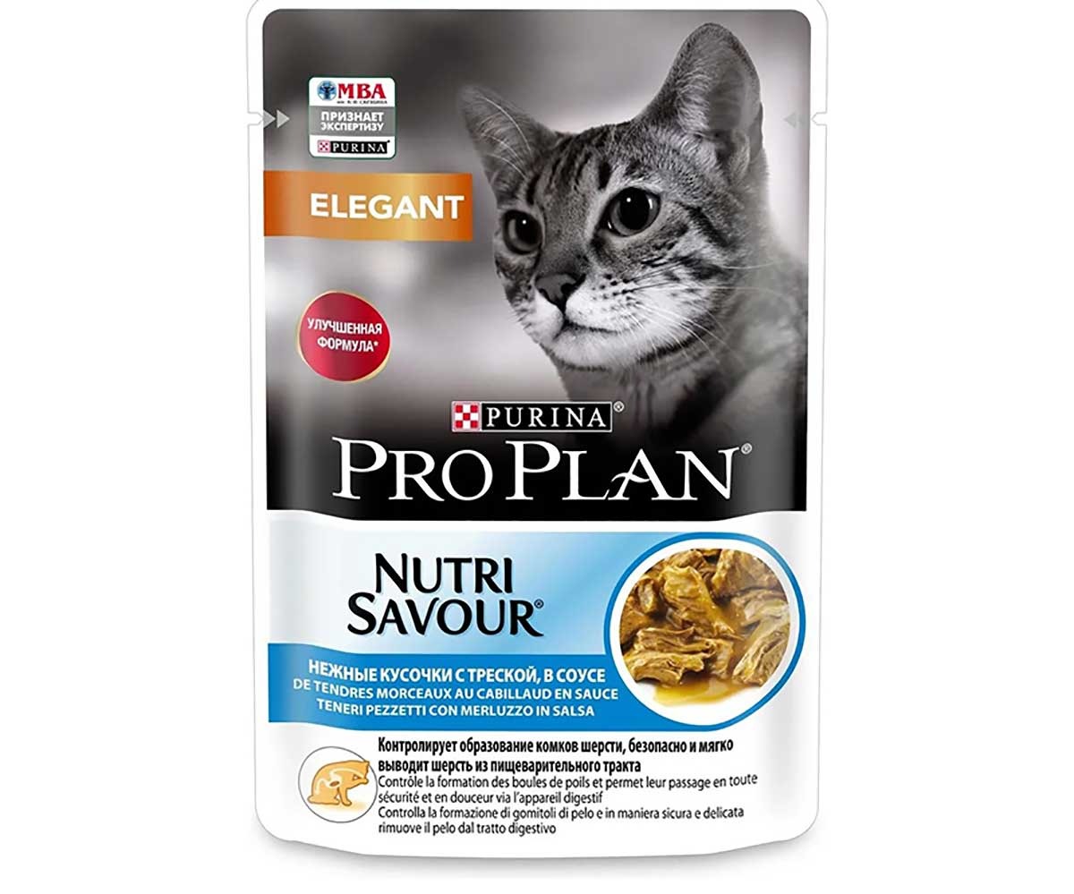 Влажный Корм Pro Plan (ПроПлан) Для Кошек с Чувствительной Кожей Треска в Соусе 85г (1*24)