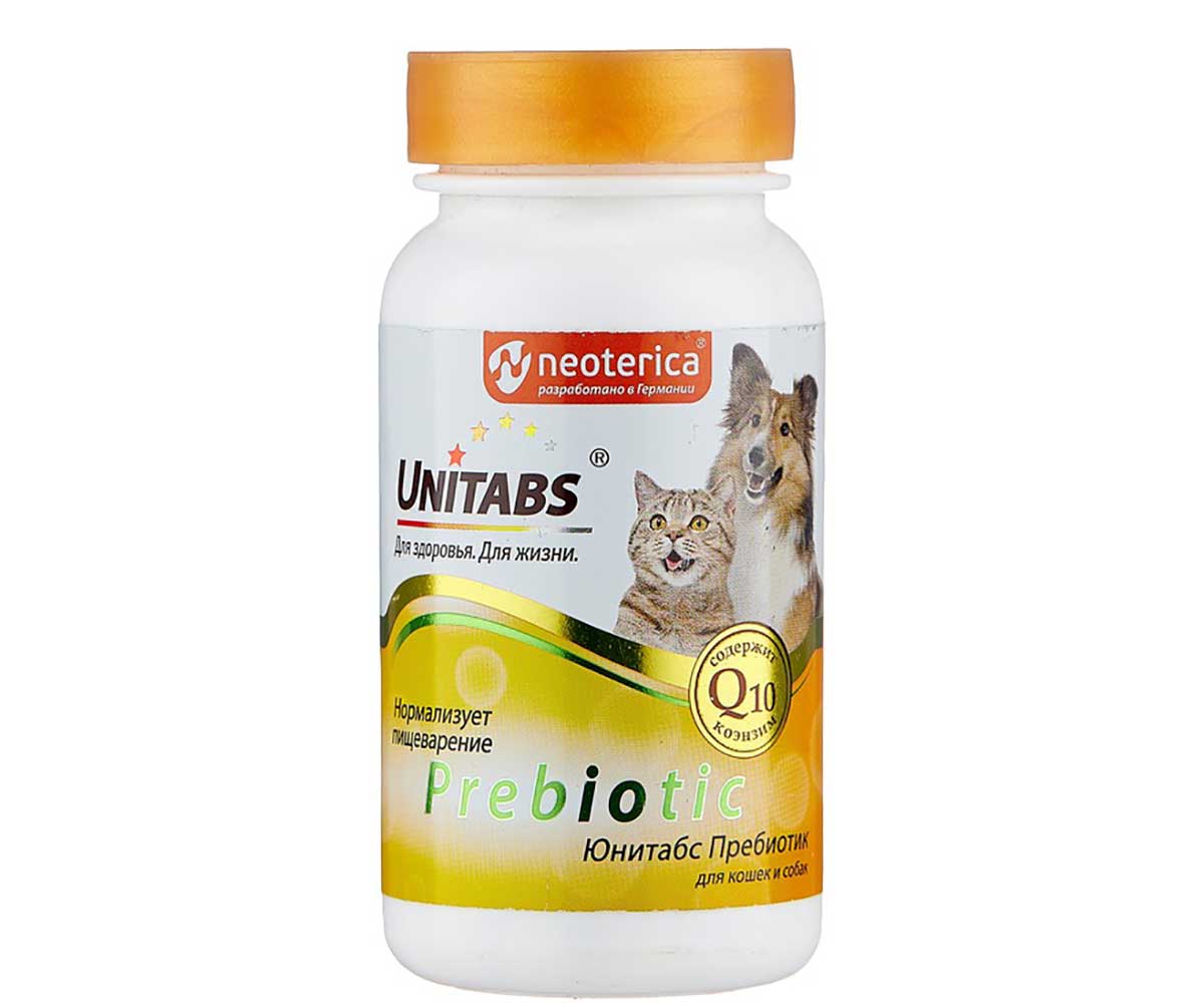 Unitabs (Юнитабс) Prebiotic Витамины Для Кошек и Собак 100таб U310