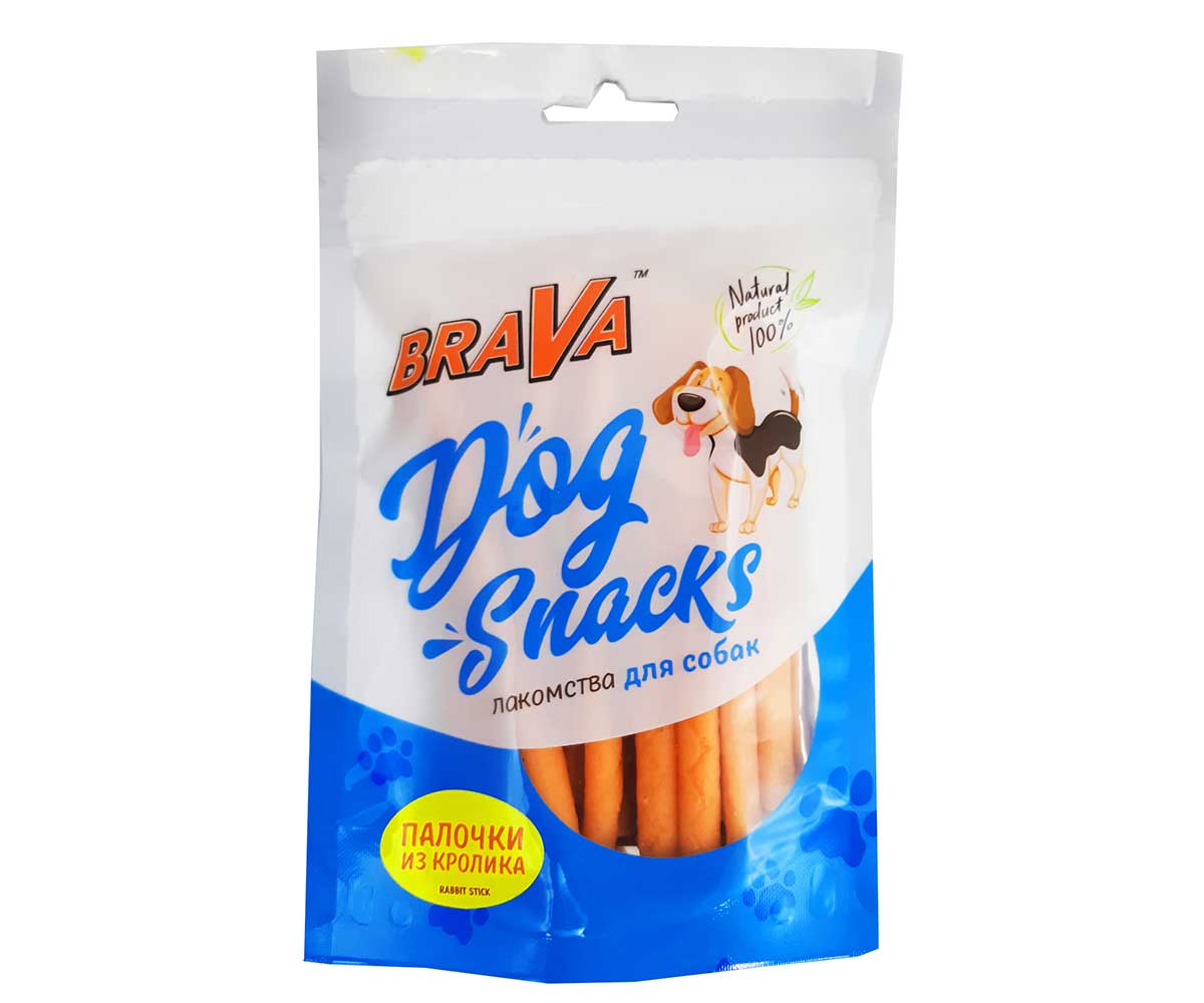 Лакомство Для Собак BraVa (Брава) Палочки Из Кролика 90г /50/