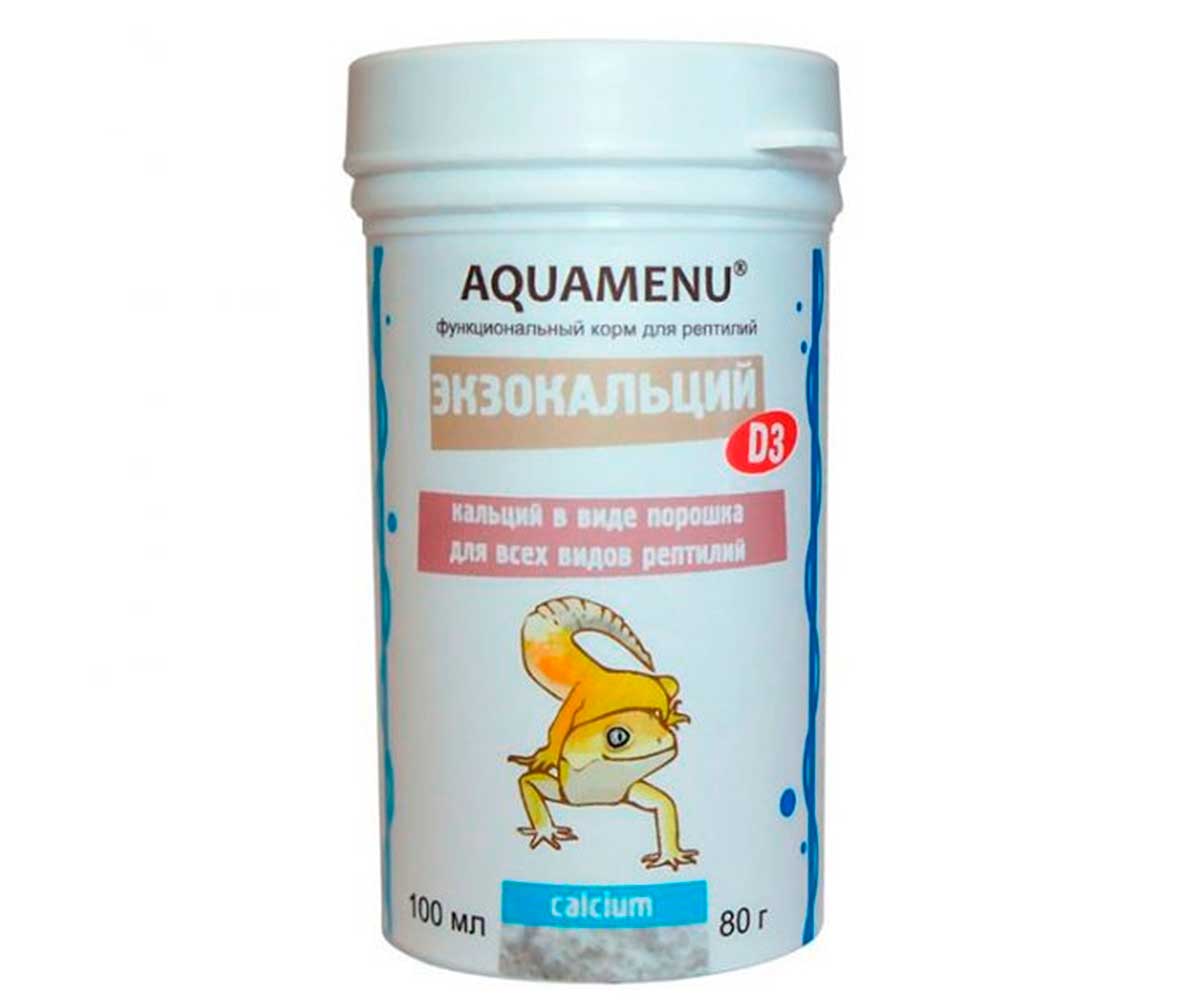 Витамины Для Рептилий Экзокальций D3 Aquamenu 100мл-80г