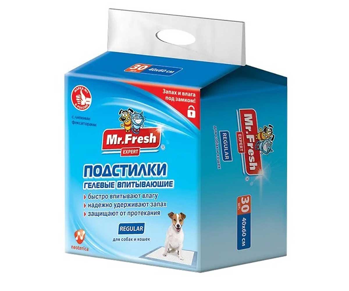 Пеленки Для Собак и Кошек Mr.Fresh (Мистер Фреш) Expert Regular 40*60см 30шт F501