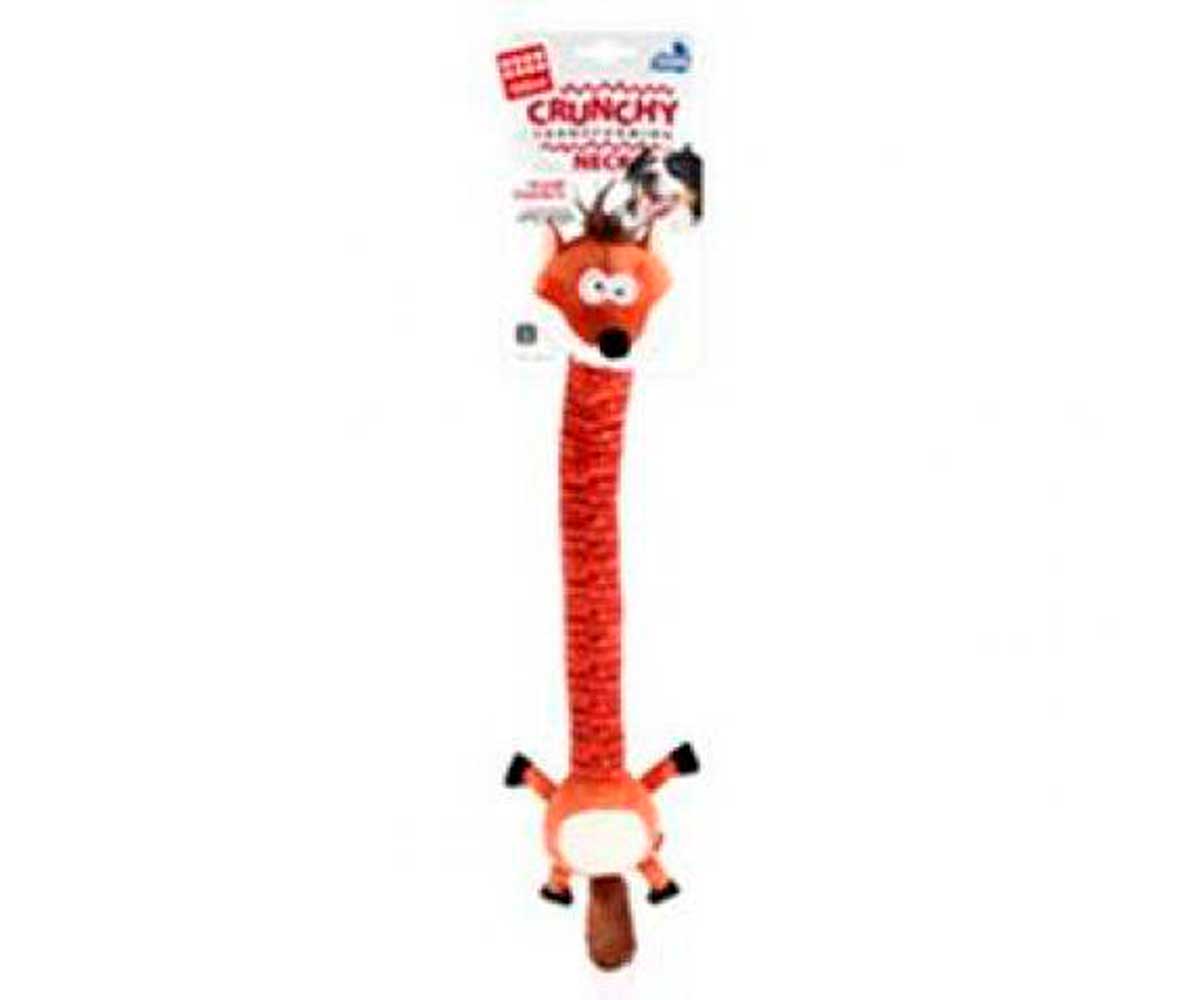 Игрушка Для Собак Gigwi (Гигви) Лиса с Пищалкой Хрустящая Шея 40см Crunchy Neck 75414