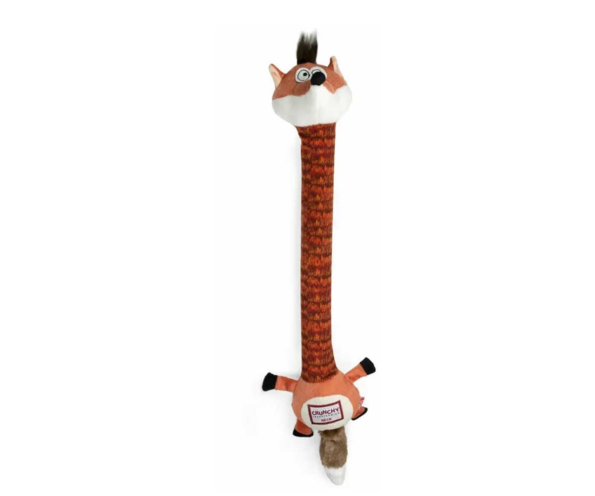 Игрушка Для Собак Gigwi (Гигви) Лиса с Пищалкой Хрустящая Шея 40см Crunchy Neck 75414