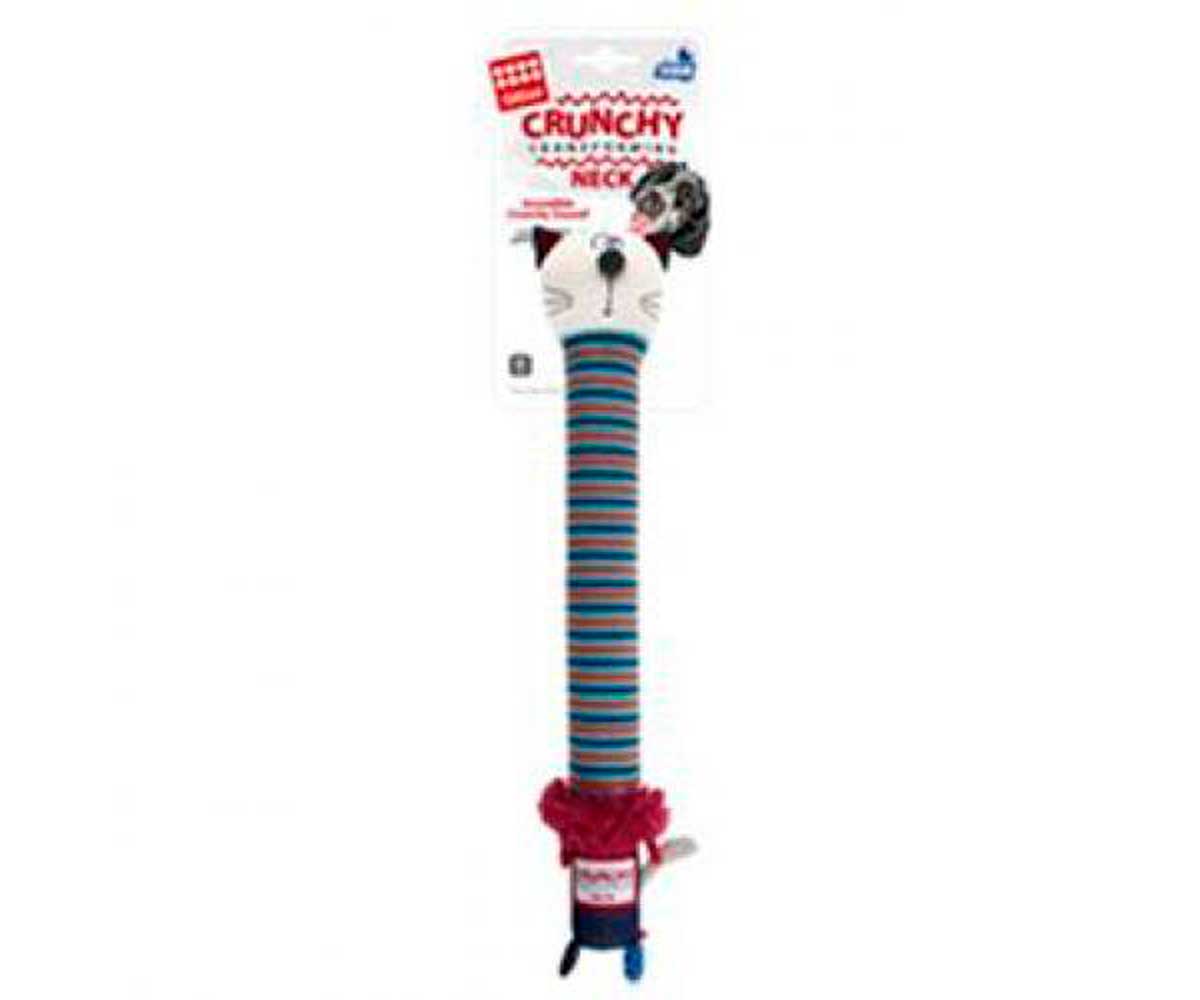 Игрушка Для Собак Gigwi (Гигви) Кот с Пищалкой Хрустящая Шея 28см 75413