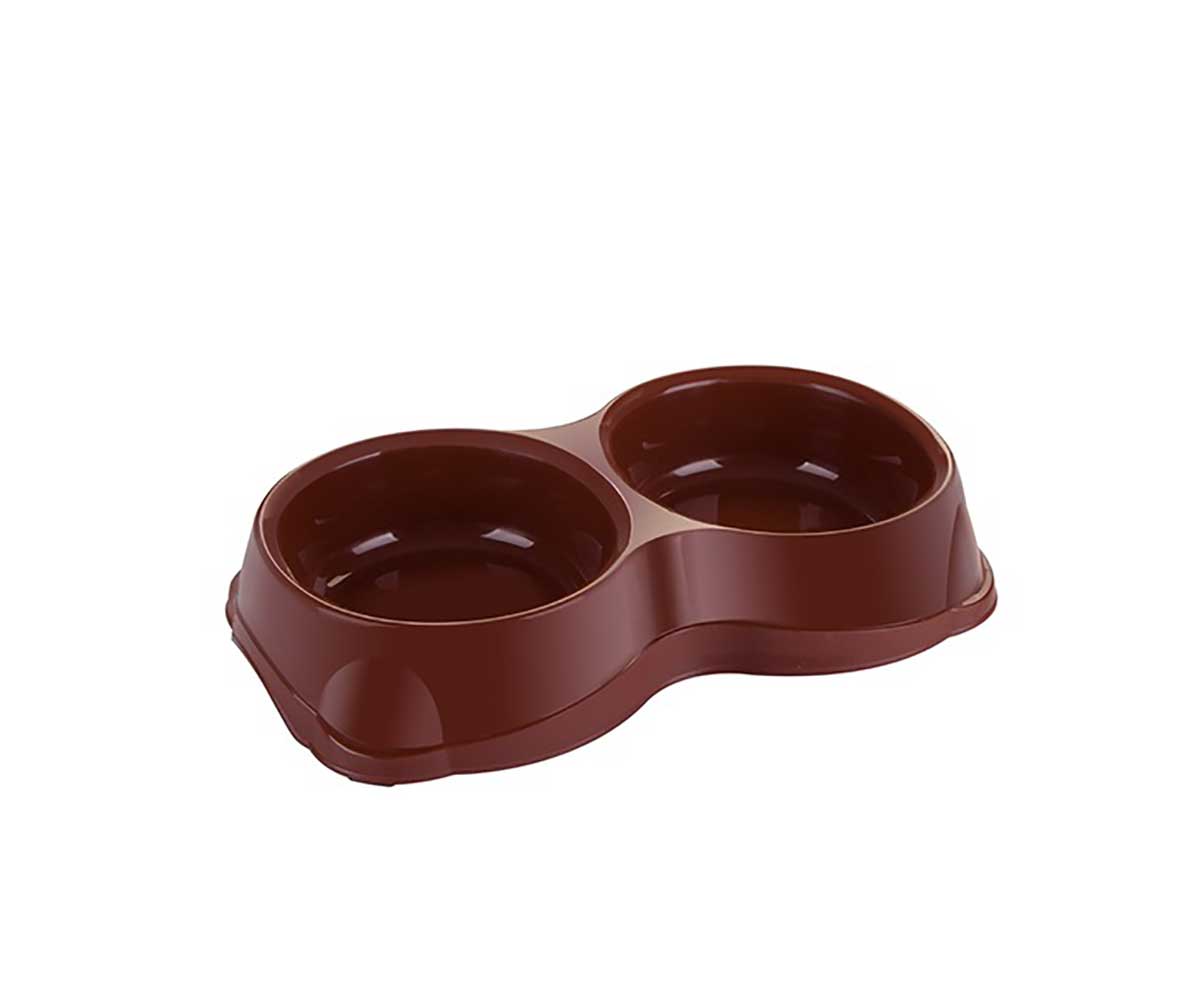 Миска Для Кошек и Собак 14*23,1*4,1см Двойная Дуня Догуш 2*250мл 248
