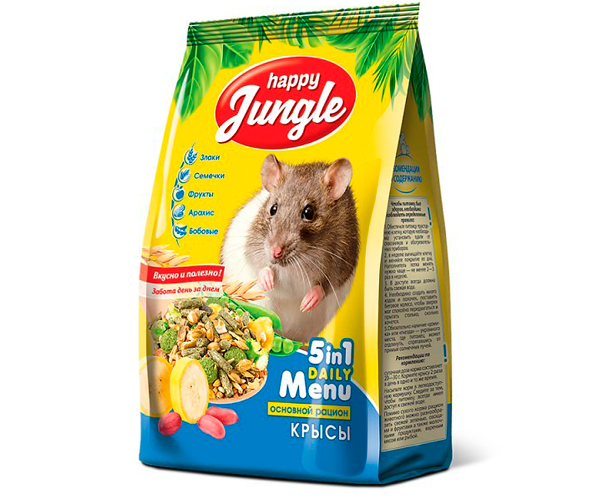 Корм Для Крыс Декоративных Happy Jungle 400г J115