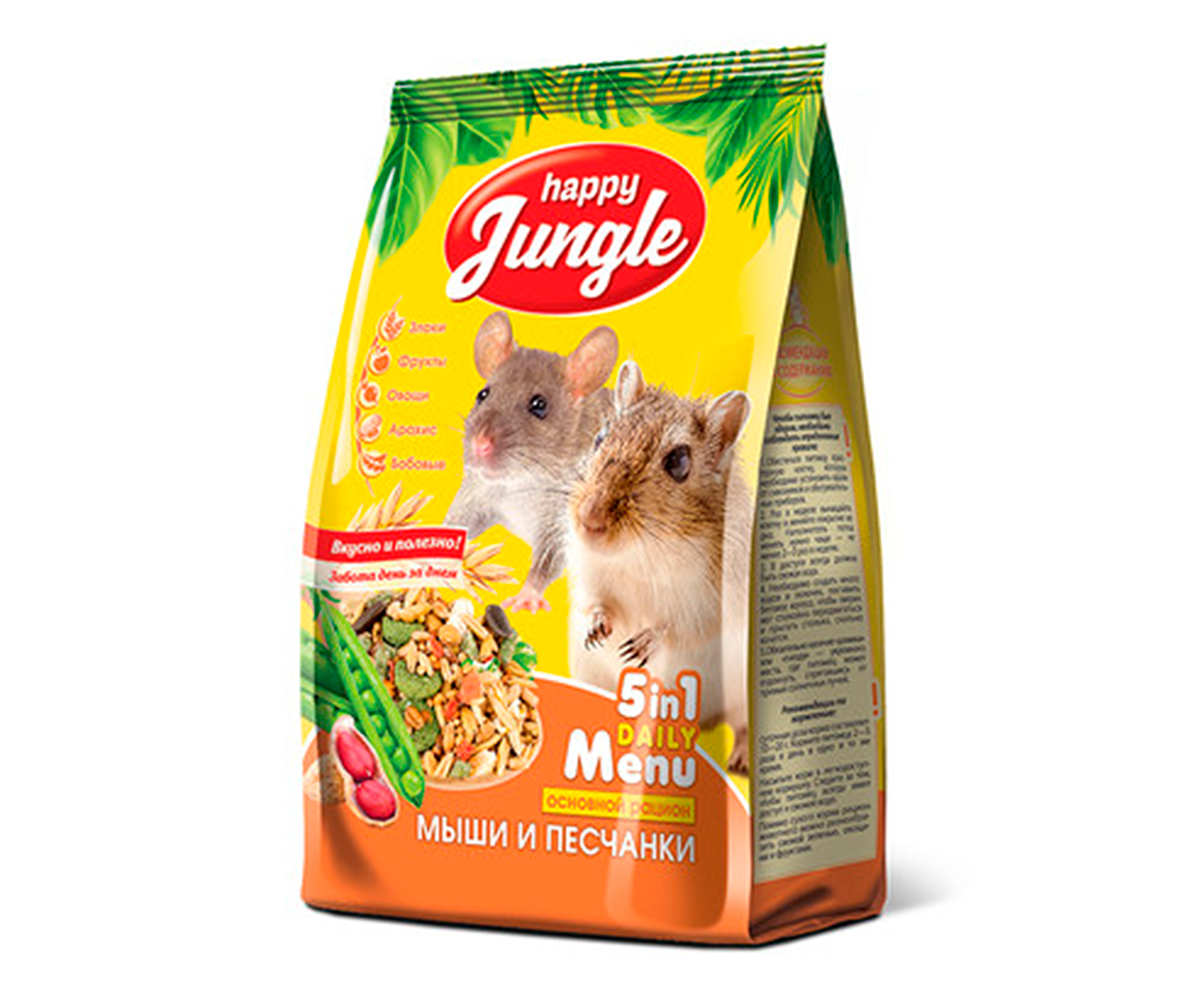 Корм Для Мышей и Песчанок Happy Jungle 400г J116