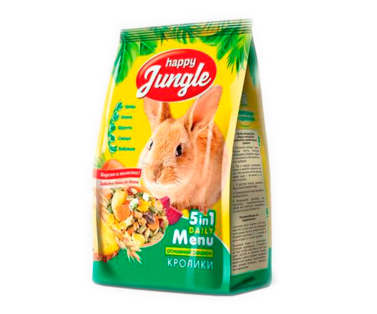 Корм Для Кроликов Happy Jungle 400г J110