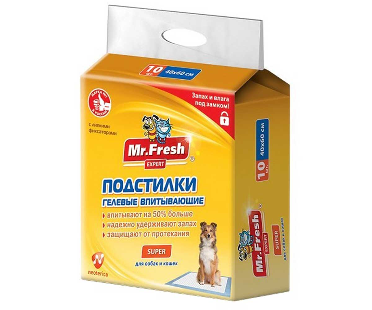 Пеленки Для Собак Mr.Fresh (Мистер Фреш) Expert Super 40*60см 10шт F507