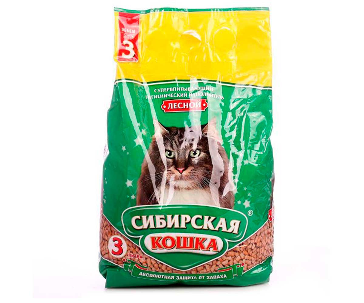 Наполнитель Для Кошачьего Туалета Сибирская Кошка Лесной 3л (1*4)