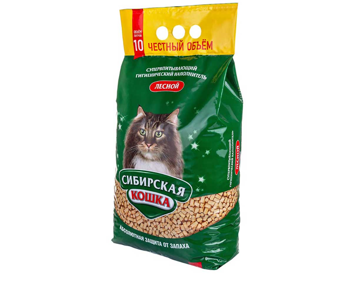 Наполнитель Для Кошачьего Туалета Сибирская Кошка Лесной 10л
