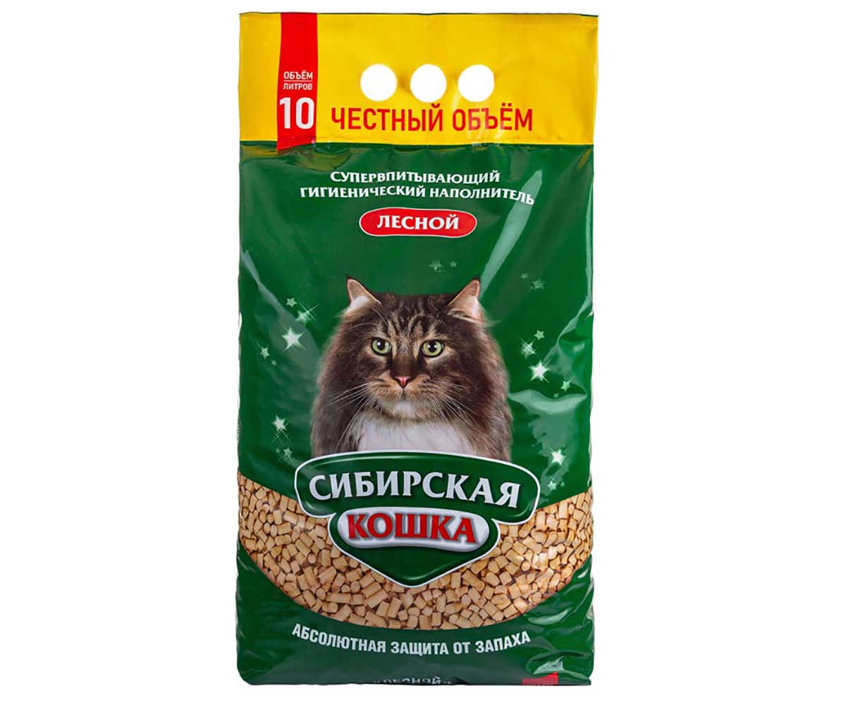 Наполнитель Для Кошачьего Туалета Сибирская Кошка Лесной 10л
