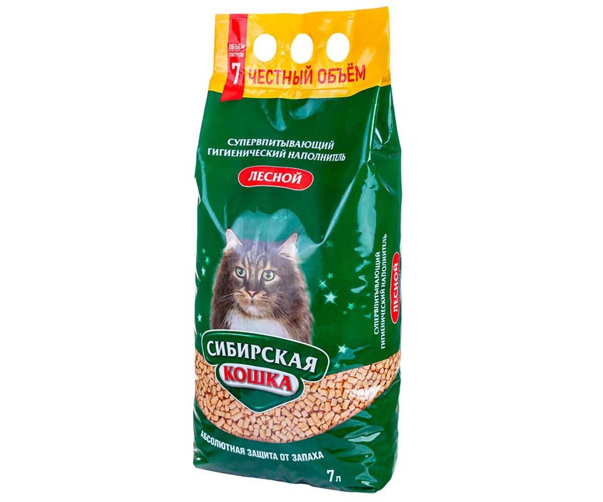 Наполнитель Для Кошачьего Туалета Сибирская Кошка Лесной 7л (1*2)