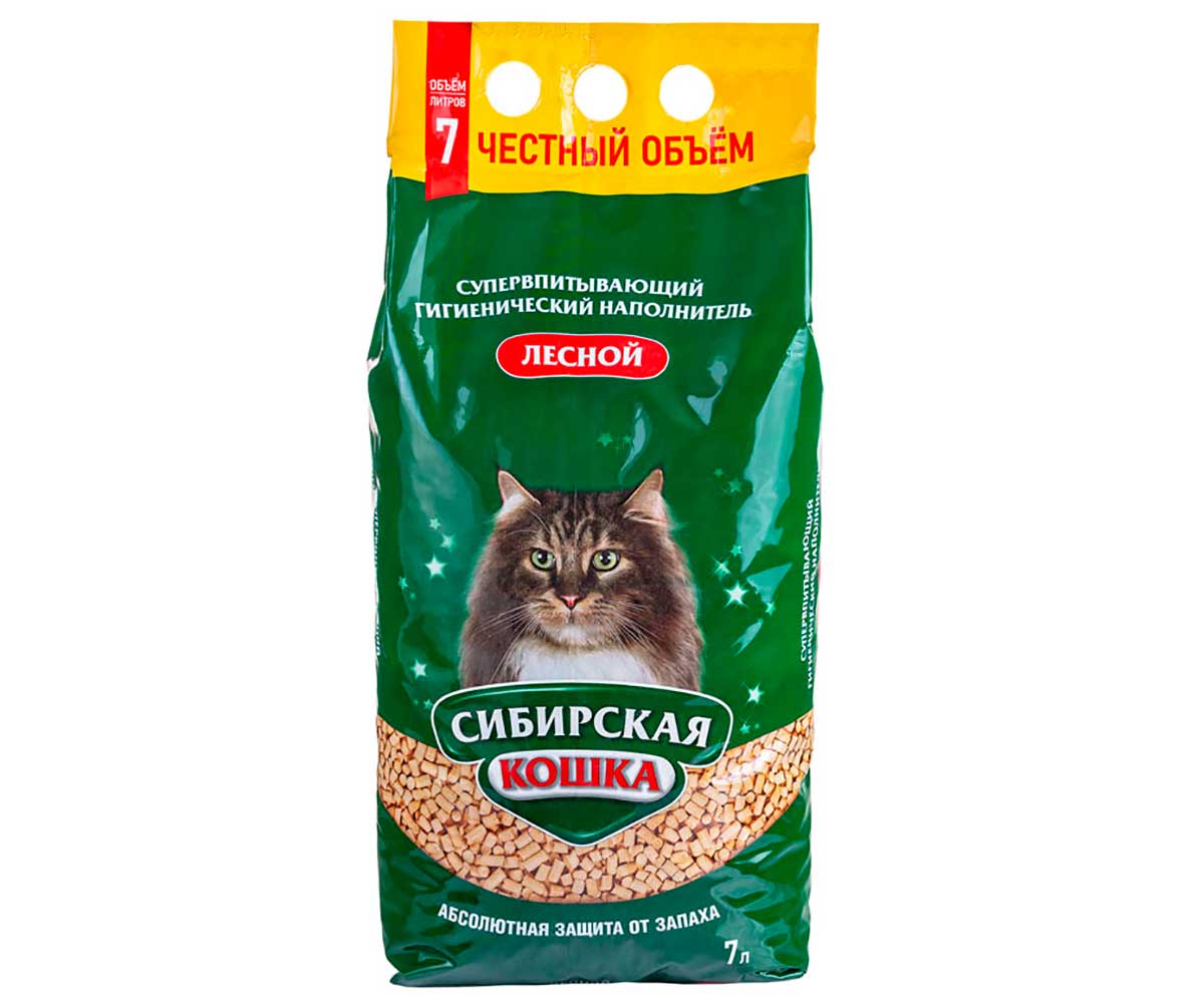 Наполнитель Для Кошачьего Туалета Сибирская Кошка Лесной 7л (1*2)