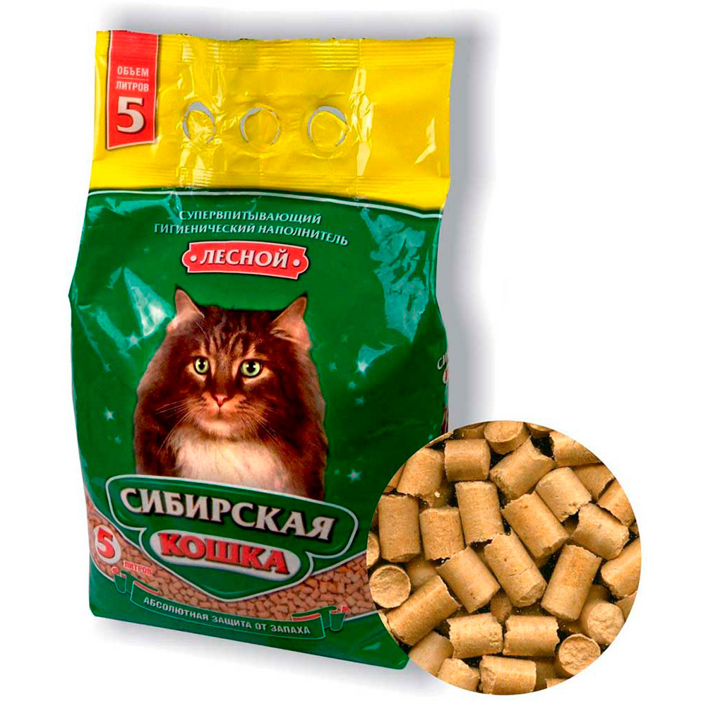 Наполнитель Для Кошачьего Туалета Сибирская Кошка Лесной 5л (1*4)