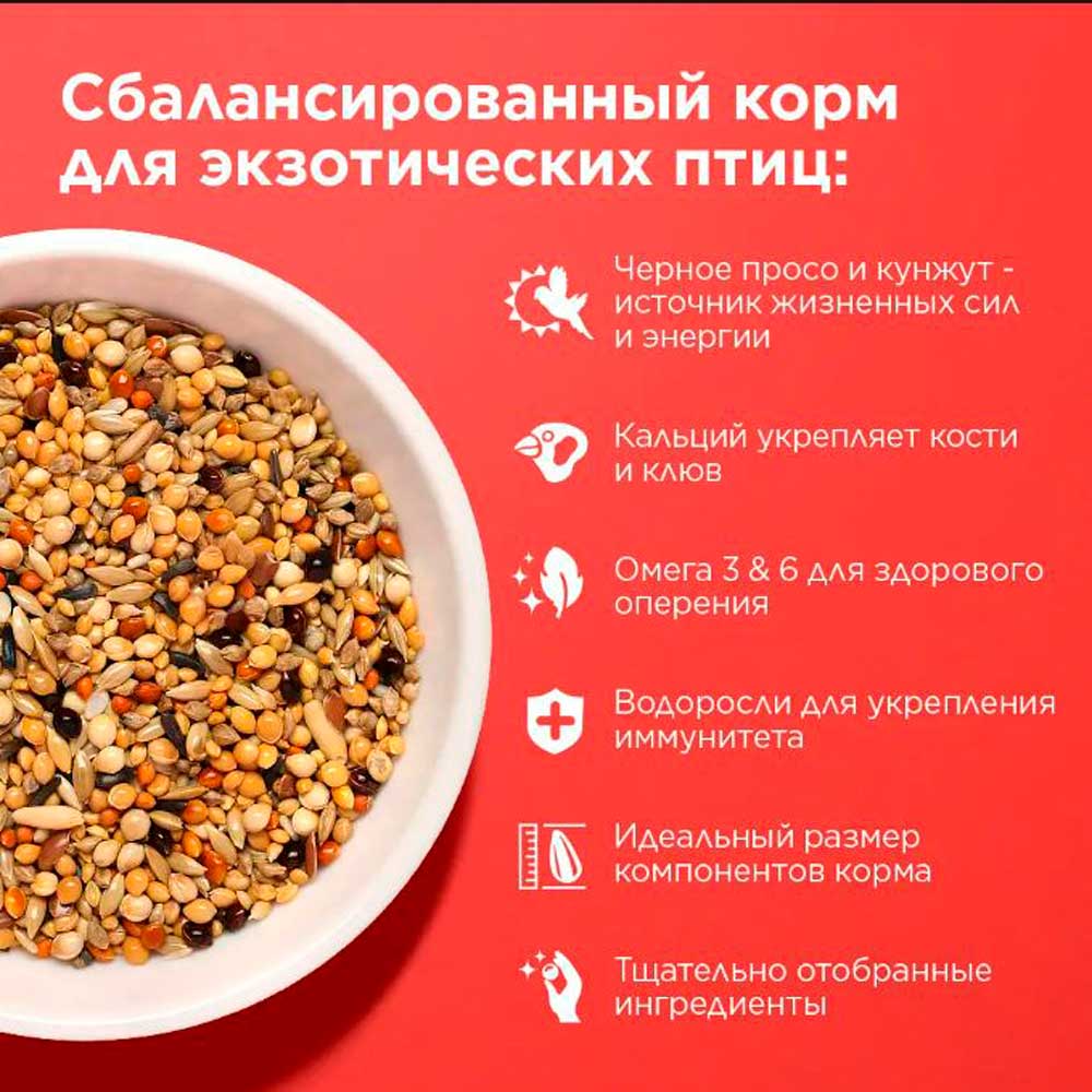 Сухой Корм Rio (Рио) Daily Food for Exotic Birds Для Экзотических Птиц 1кг