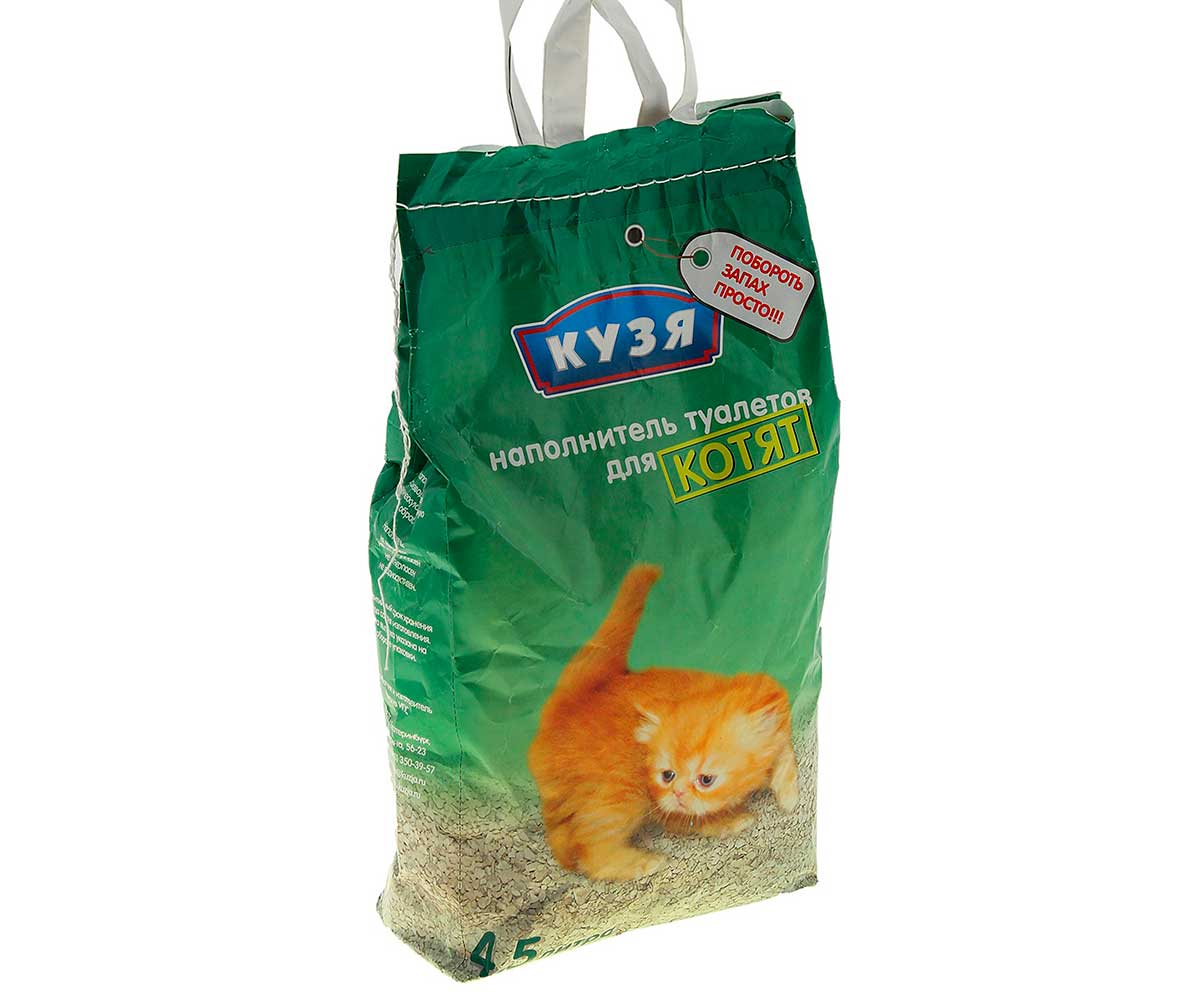 Наполнитель Для Кошачьего Туалета Кузя Для Котят Минеральный 4,5л (1*4)