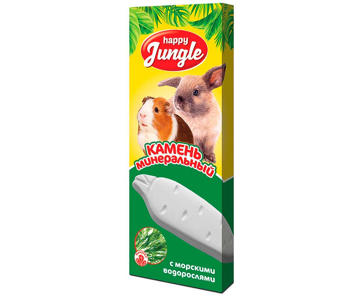 Happy Jungle (Хэппи Джангл) Водоросли Минеральный Камень Для Грызунов 50г J302