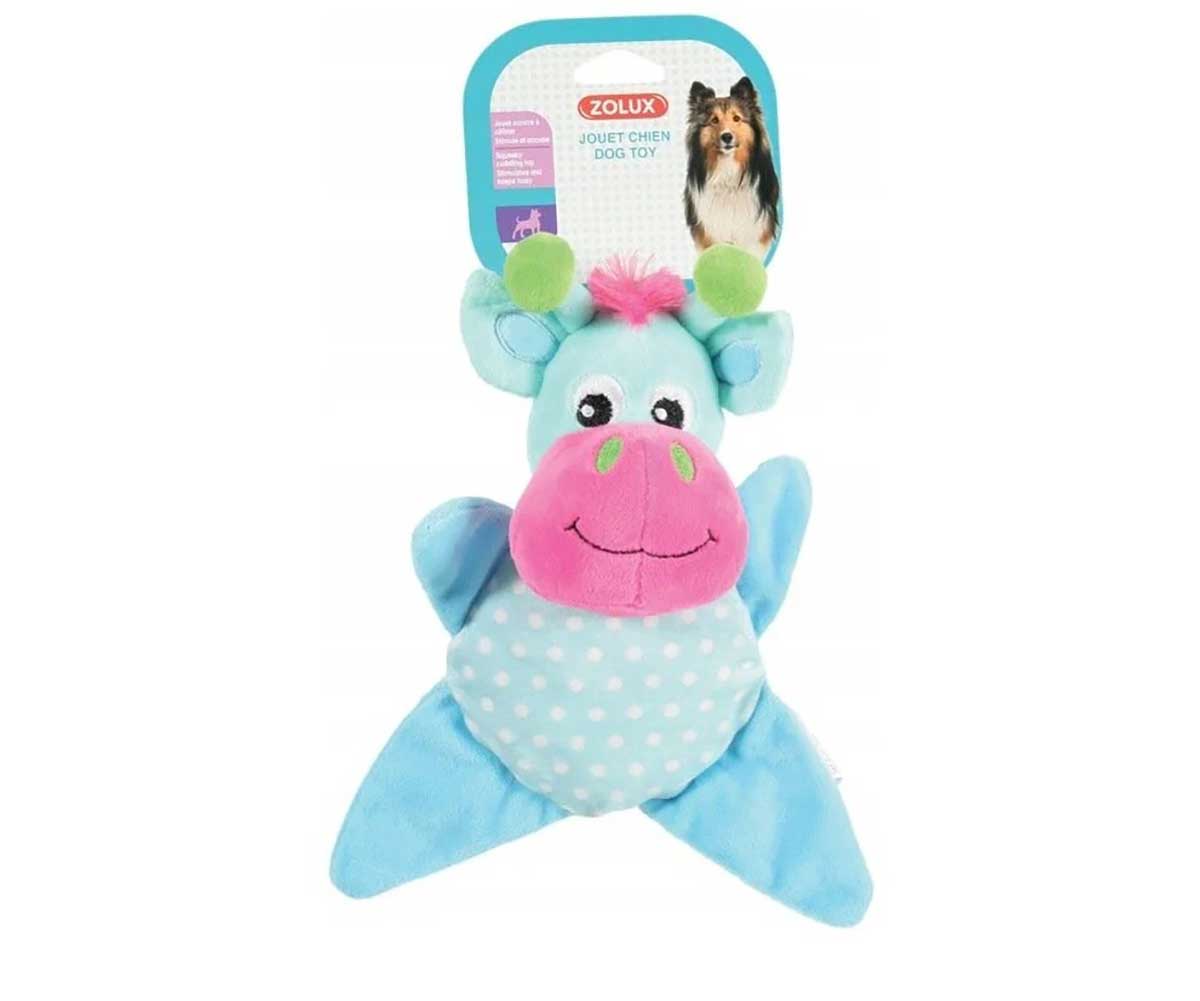 Игрушка Для Собак Zolux (Золюкс) Корова-Звездочка 31см Бирюза 480072